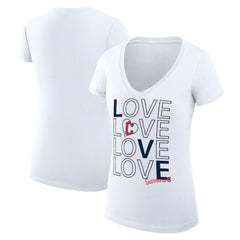 Cleveland Guardians G-III 4Her by Carl Banks Women's Super-Slim Fit Lightweight Love Graphic Team V-Neck T-Shirt - MLB