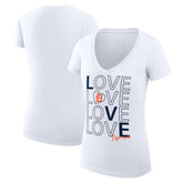 Detroit Tigers G-III 4Her by Carl Banks Women's Super-Slim Fit Lightweight Love Graphic Team V-Neck T-Shirt - MLB