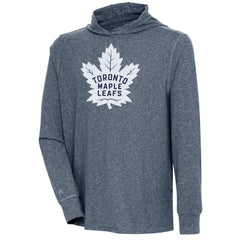 Toronto Maple Leafs Antigua Saga Pullover Hoodie - Heather Navy - NHL