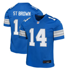 Amon-Ra St. Brown Detroit Lions Youth Game Jersey Blue | Nike for Sale