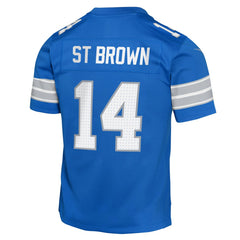 Amon-Ra St. Brown Detroit Lions Youth Game Jersey Blue | Nike for Sale