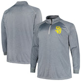 San Diego Padres Profile Big & Tall Raglan Quarter-Zip Top - MLB