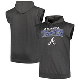 Atlanta Braves Profile Big & Tall Muscle Sleeveless Pullover Hoodie - MLB