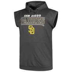 San Diego Padres Profile Big & Tall Muscle Sleeveless Pullover Hoodie - MLB