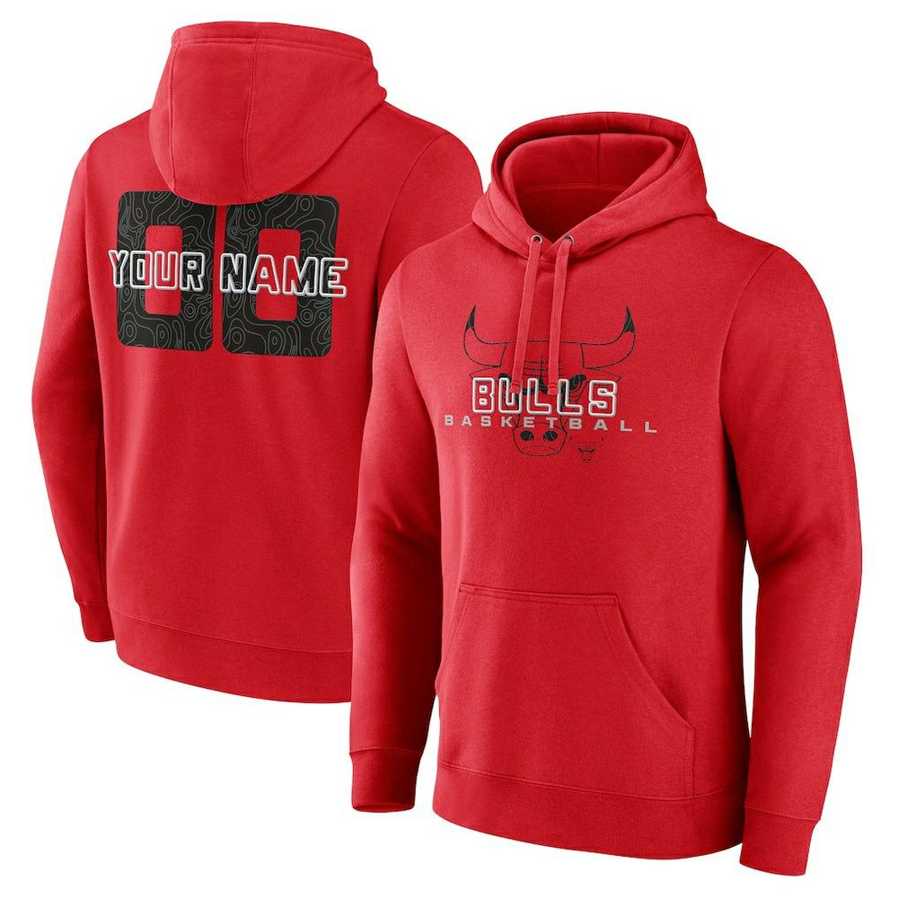 Chicago Bulls Stellar Personalized Name & Number Pullover Hoodie Red - NBA