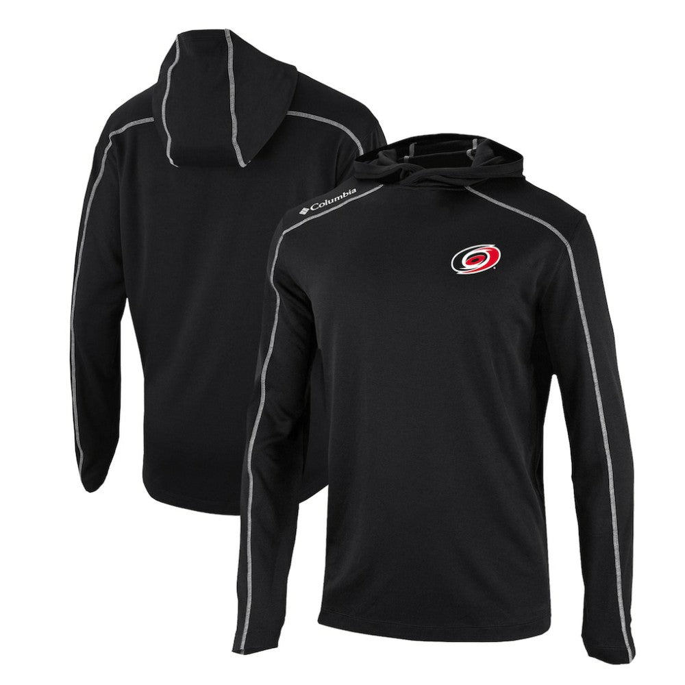 Carolina Hurricanes Columbia Omni-Wick Shotgun Long Sleeve Hoodie T-Shirt - Black - NHL