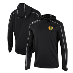 Chicago Blackhawks Columbia Omni-Wick Shotgun Long Sleeve Hoodie T-Shirt - Black - NHL