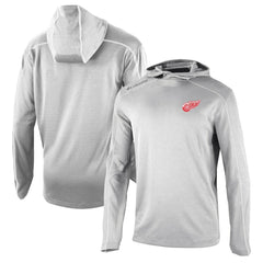 Detroit Red Wings Columbia Omni-Wick Shotgun Long Sleeve Hoodie T-Shirt - Gray - NHL