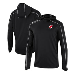 New Jersey Devils Columbia Omni-Wick Shotgun Long Sleeve Hoodie T-Shirt - Black - NHL