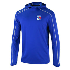 New York Rangers Columbia Omni-Wick Shotgun Long Sleeve Hoodie T-Shirt - Blue - NHL