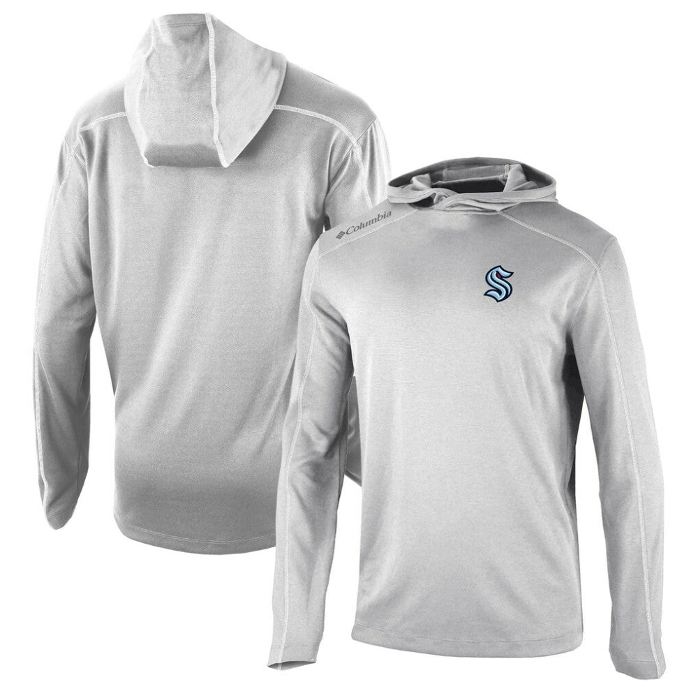 Seattle Kraken Columbia Omni-Wick Shotgun Long Sleeve Hoodie T-Shirt - Gray - NHL