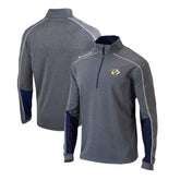Nashville Predators Columbia Omni-Wick Shotgun 2.0 Quarter-Zip Pullover Top - Gray/Navy - NHL
