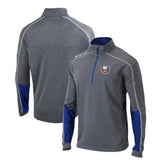 New York Islanders Columbia Omni-Wick Shotgun 2.0 Quarter-Zip Pullover Top - Gray/Blue - NHL