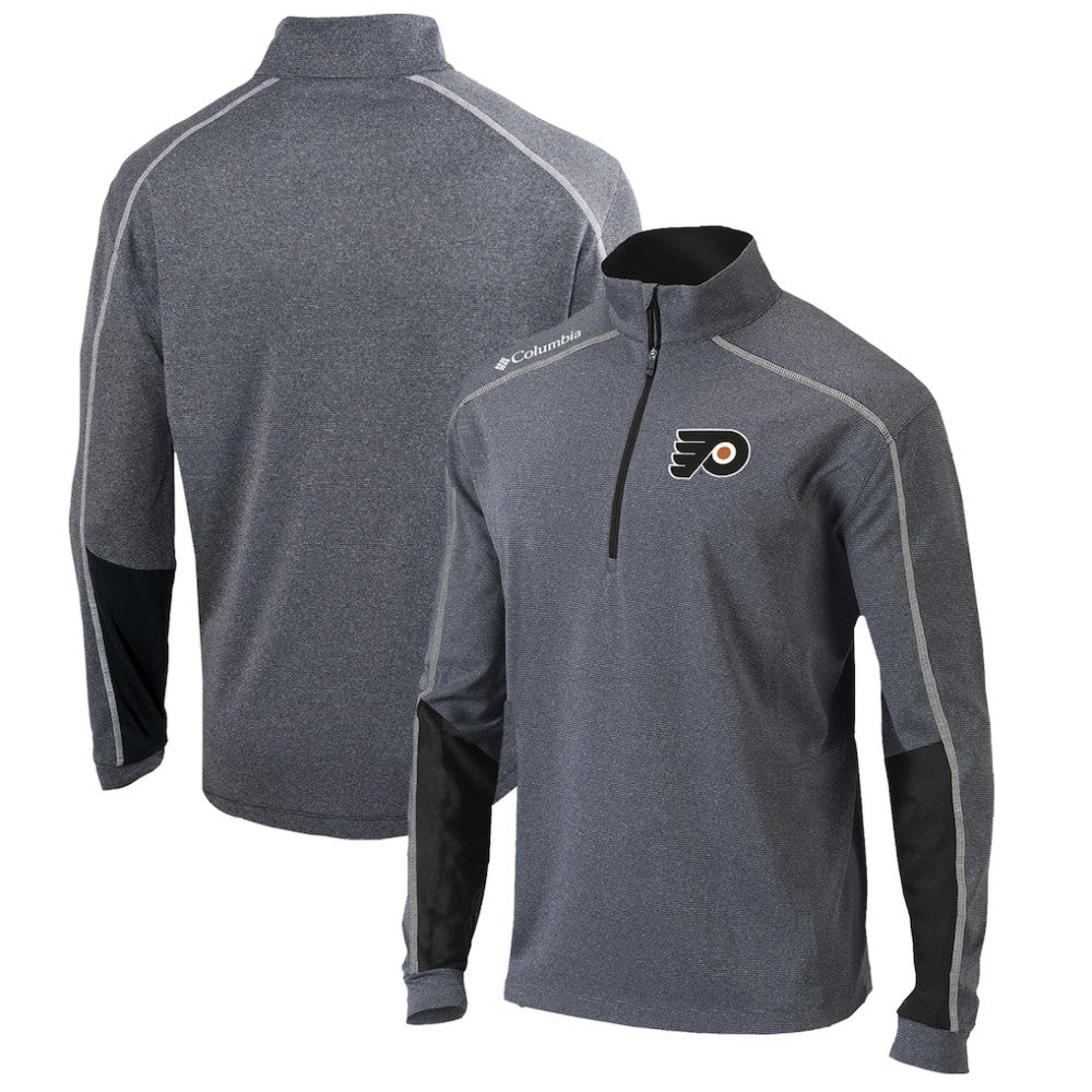 Philadelphia Flyers Columbia Omni-Wick Shotgun 2.0 Quarter-Zip Pullover Top - Gray/Black - NHL