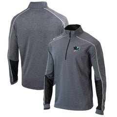 San Jose Sharks Columbia Omni-Wick Shotgun 2.0 Quarter-Zip Pullover Top - Gray/Black - NHL