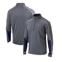 Seattle Kraken Columbia Omni-Wick Shotgun 2.0 Quarter-Zip Pullover Top - Gray/Navy - NHL