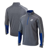 Tampa Bay Lightning Columbia Omni-Wick Shotgun 2.0 Quarter-Zip Pullover Top - Gray/Blue - NHL