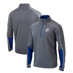 Tampa Bay Lightning Columbia Omni-Wick Shotgun 2.0 Quarter-Zip Pullover Top - Gray/Blue - NHL