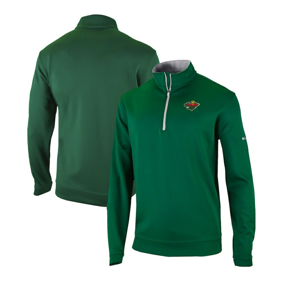 Minnesota Wild Columbia Omni-Wick Wickhams Hills Half-Zip Pullover Top - Green - NHL