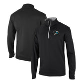 San Jose Sharks Columbia Omni-Wick Wickhams Hills Half-Zip Pullover Top - Black - NHL