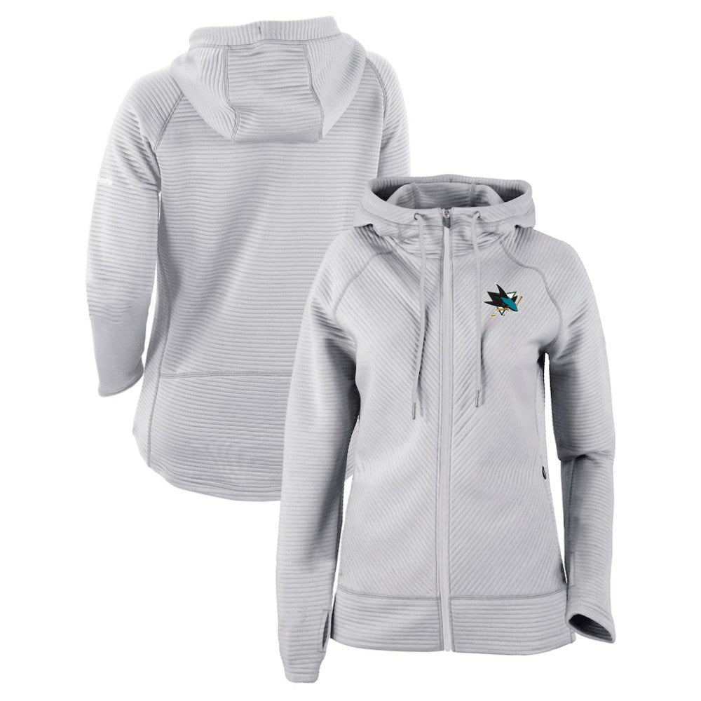 San Jose Sharks Columbia Women's Omni-Wick Pack It Up Full-Zip Jacket - Gray - NHL