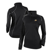 Anaheim Ducks Columbia Women's Omni-Wick Shotgun 2.0 Quarter-Zip Pullover Top - Black - NHL