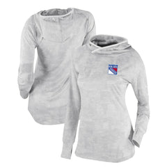 New York Rangers Columbia Women's Omni-Wick Sunday Ball Pullover Hoodie - White - NHL