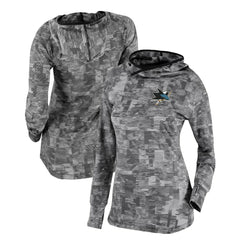 San Jose Sharks Columbia Women's Omni-Wick Sunday Ball Pullover Hoodie - Black - NHL