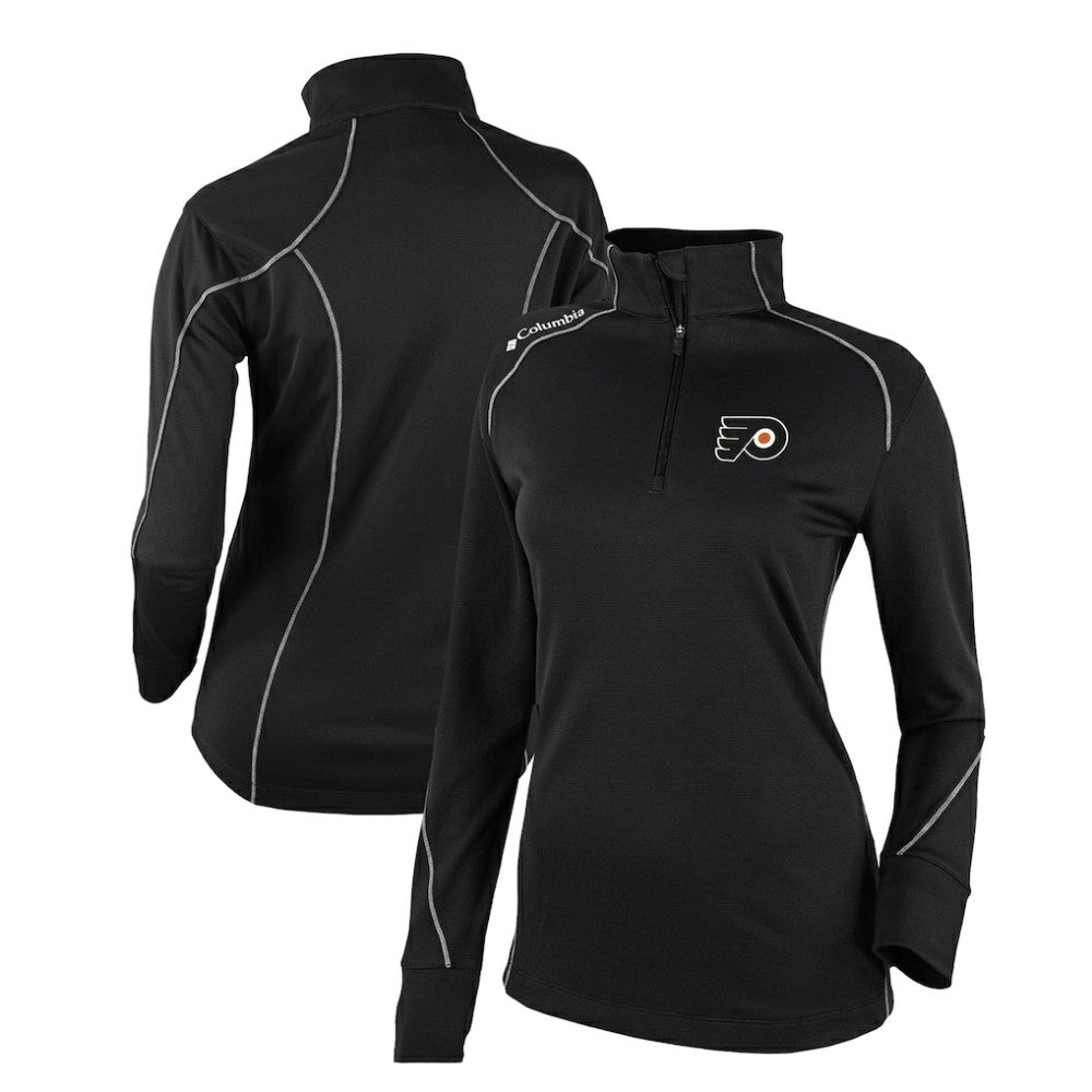 Philadelphia Flyers Columbia Women's Omni-Wick Shotgun 2.0 Quarter-Zip Pullover Top - Black - NHL