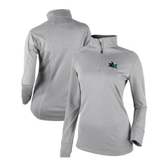 San Jose Sharks Columbia Women's Omni-Wick Shotgun 2.0 Quarter-Zip Pullover Top - Gray - NHL