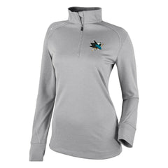 San Jose Sharks Columbia Women's Omni-Wick Shotgun 2.0 Quarter-Zip Pullover Top - Gray - NHL