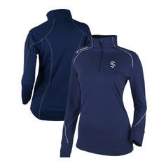 Seattle Kraken Columbia Women's Omni-Wick Shotgun 2.0 Quarter-Zip Pullover Top - Navy - NHL