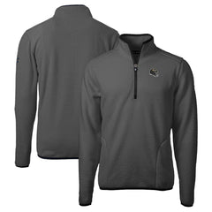 Baltimore Ravens Cutter & Buck Helmet Cascade Eco Sherpa Fleece Quarter-Zip Pullover Jacket Gray/Black | NFL