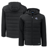 Buffalo Bills Cutter & Buck Helmet Evoke Hybrid Eco Softshell Recycled Full-Zip Hoodie Jacket Black | NFL