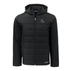 New York Giants Cutter & Buck Helmet Evoke Hybrid Eco Softshell Recycled Full-Zip Hoodie Jacket Black | NFL