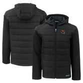 Washington Commanders Cutter & Buck Helmet Evoke Hybrid Eco Softshell Recycled Full-Zip Hoodie Jacket Black | NFL