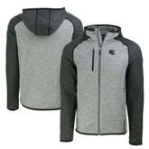 Baltimore Ravens Cutter & Buck Helmet Mainsail Sweater-Knit Full-Zip Hoodie Heather Gray/Heather Charcoal | NFL
