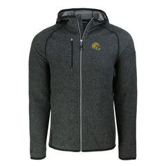 Green Bay Packers Cutter & Buck Helmet Mainsail Sweater-Knit Full-Zip Hoodie Heather Charcoal | NFL