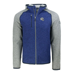 Indianapolis Colts Cutter & Buck Helmet Mainsail Sweater-Knit Full-Zip Hoodie Royal/Heather Gray | NFL