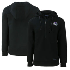 Buffalo Bills Cutter & Buck Helmet Roam Eco Half-Zip Recycled Pullover Hoodie Black | NFL