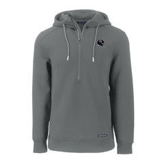 Chicago Bears Cutter & Buck Helmet Roam Eco Half-Zip Recycled Pullover Hoodie Gray | NFL