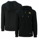 Green Bay Packers Cutter & Buck Helmet Roam Eco Half-Zip Recycled Pullover Hoodie Black | NFL
