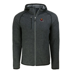 Washington Commanders Cutter & Buck Helmet Mainsail Sweater-Knit Full-Zip Hoodie Heather Charcoal | NFL
