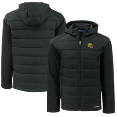 Green Bay Packers Cutter & Buck Helmet Big & Tall Evoke Hybrid Eco Softshell Recycled Full-Zip Jacket Black | NFL