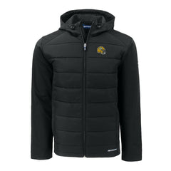 Green Bay Packers Cutter & Buck Helmet Big & Tall Evoke Hybrid Eco Softshell Recycled Full-Zip Jacket Black | NFL