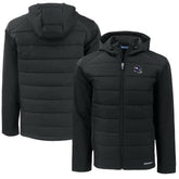 Minnesota Vikings Cutter & Buck Helmet Big & Tall Evoke Hybrid Eco Softshell Recycled Full-Zip Jacket Black | NFL