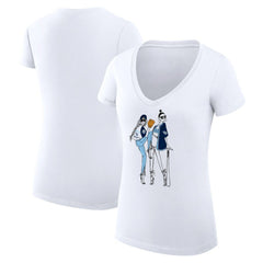 Tampa Bay Rays G-III 4Her by Carl Banks Women's Super-Slim Fit Lightweight Baseball V-Neck T-Shirt - MLB