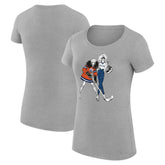 Edmonton Oilers G-III 4Her by Carl Banks Women's Super-Slim Fit Lightweight Hockey Girls T-Shirt - Heather Gray - NHL