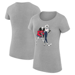Florida Panthers G-III 4Her by Carl Banks Women's Super-Slim Fit Lightweight Hockey Girls T-Shirt - Heather Gray - NHL