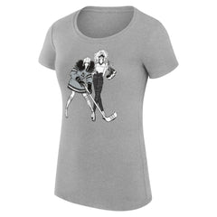 Los Angeles Kings G-III 4Her by Carl Banks Women's Super-Slim Fit Lightweight Hockey Girls T-Shirt - Heather Gray - NHL